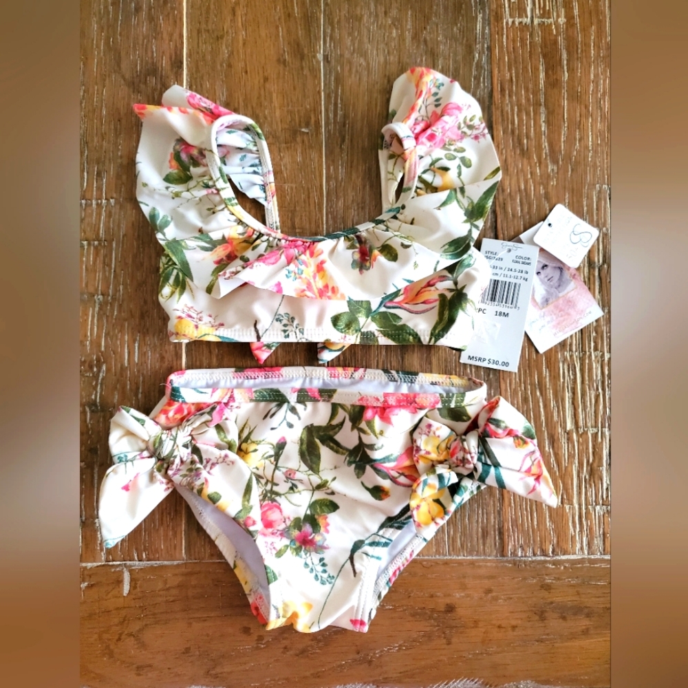 Jessica Simpson 2pc Floral Swimwear